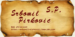 Srbomil Pirković vizit kartica